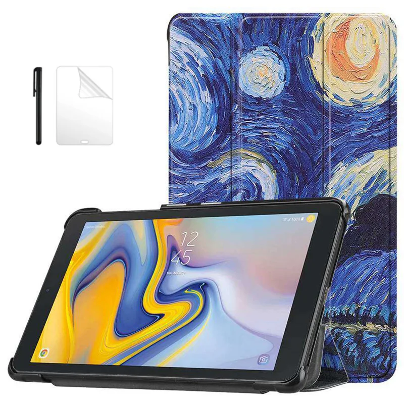 Складные PU кожаный чехол для Samsung Galaxy Tab A 8 0 2018 SM-T387 Funda смарт-крышка + Защитная