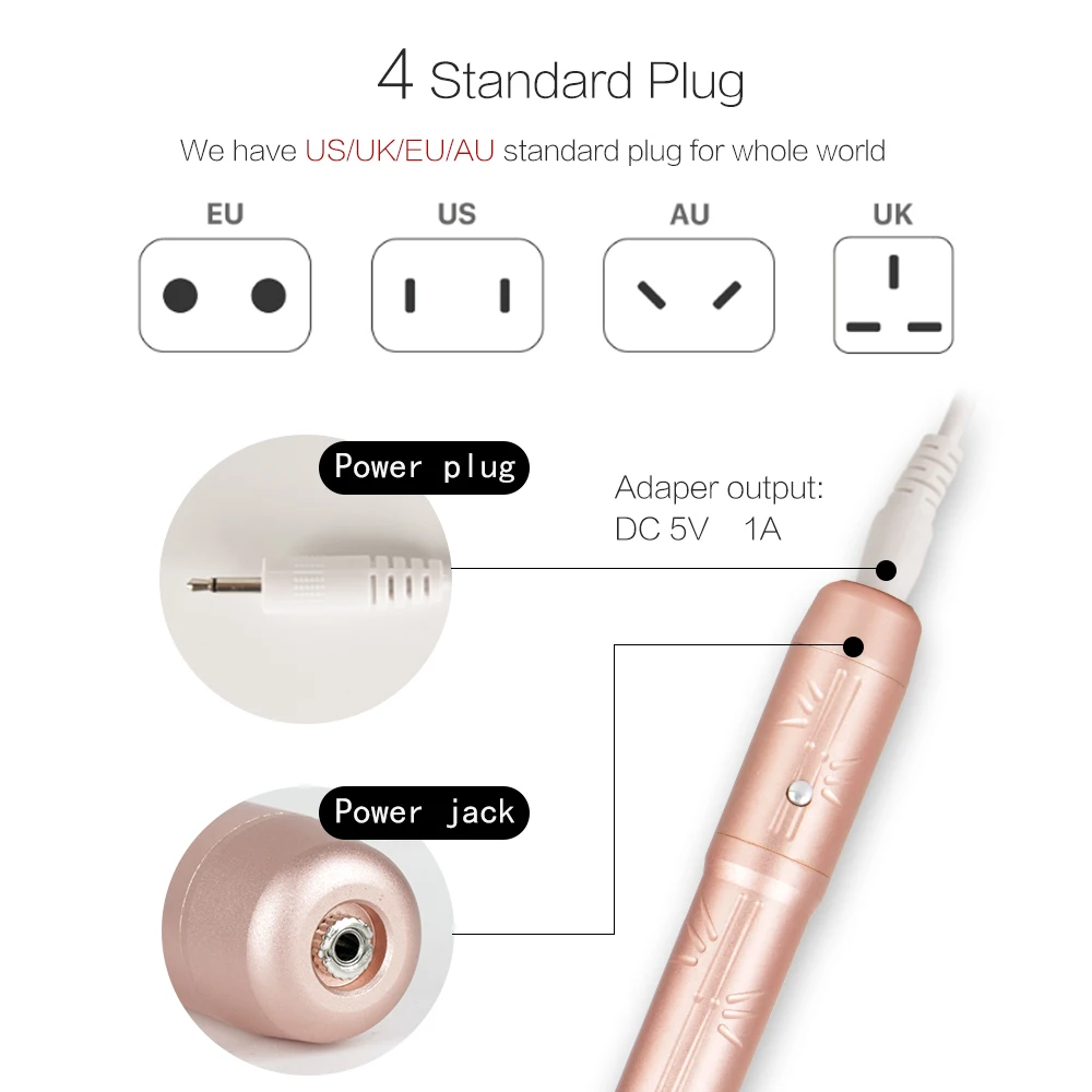 Перманентный макияж микробалдинг машина татуировки ручка для бровей/Подводка для глаз/полная губа/маленькие татуировки Dermografo косметика для лица