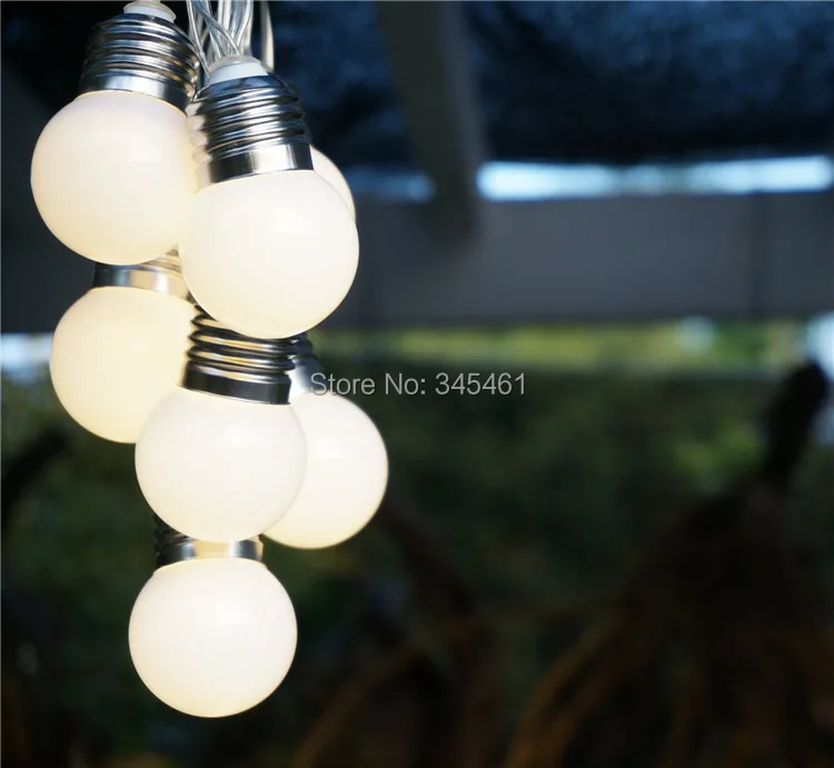 1x led solar powered led string light 4m 10 g50 bulb waterproof