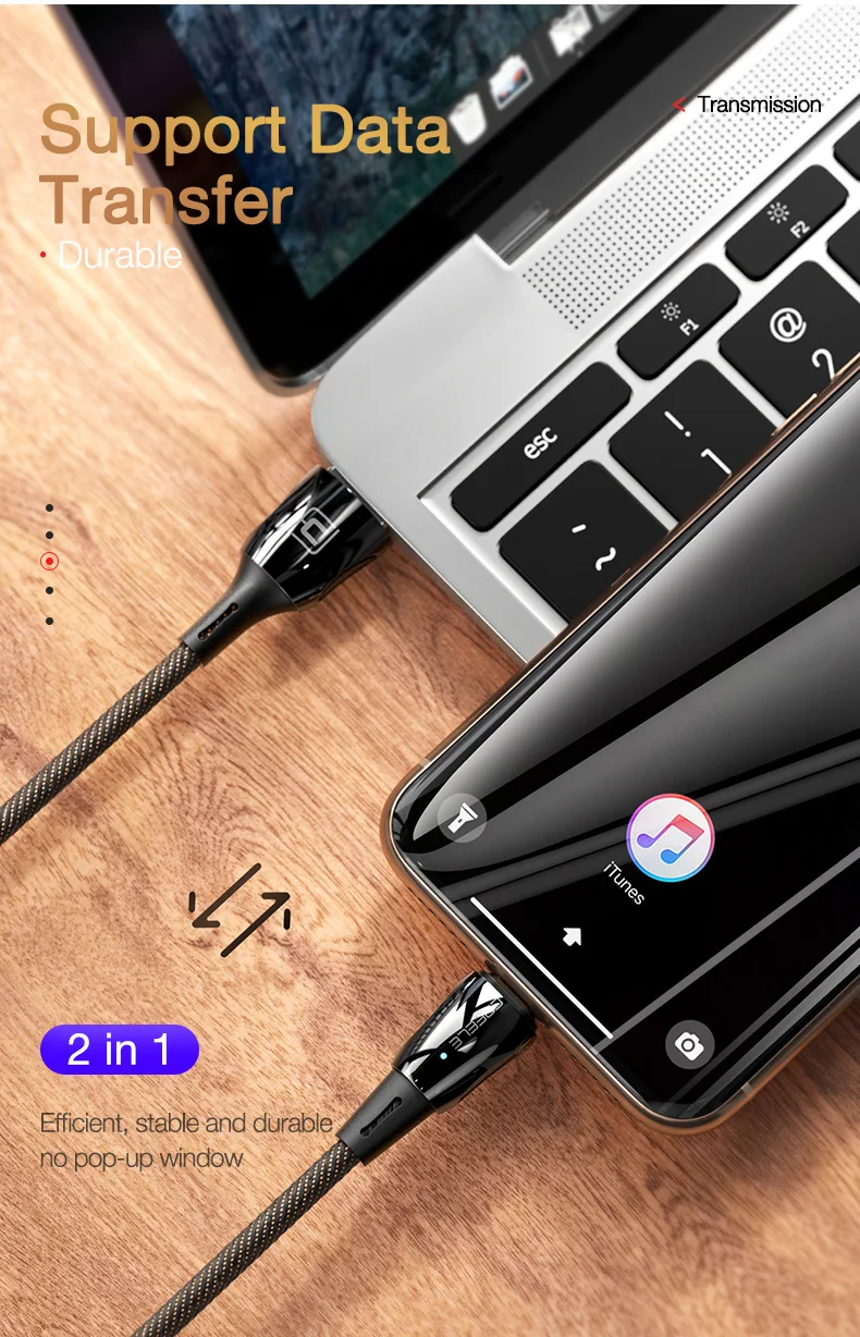 CAFELE QC3.0 Магнитный Micro USB кабель для iPhone type USB C зарядный кабель для Xiaomi huawei samsung Магнитный зарядный кабель 2 м провод для передачи данных