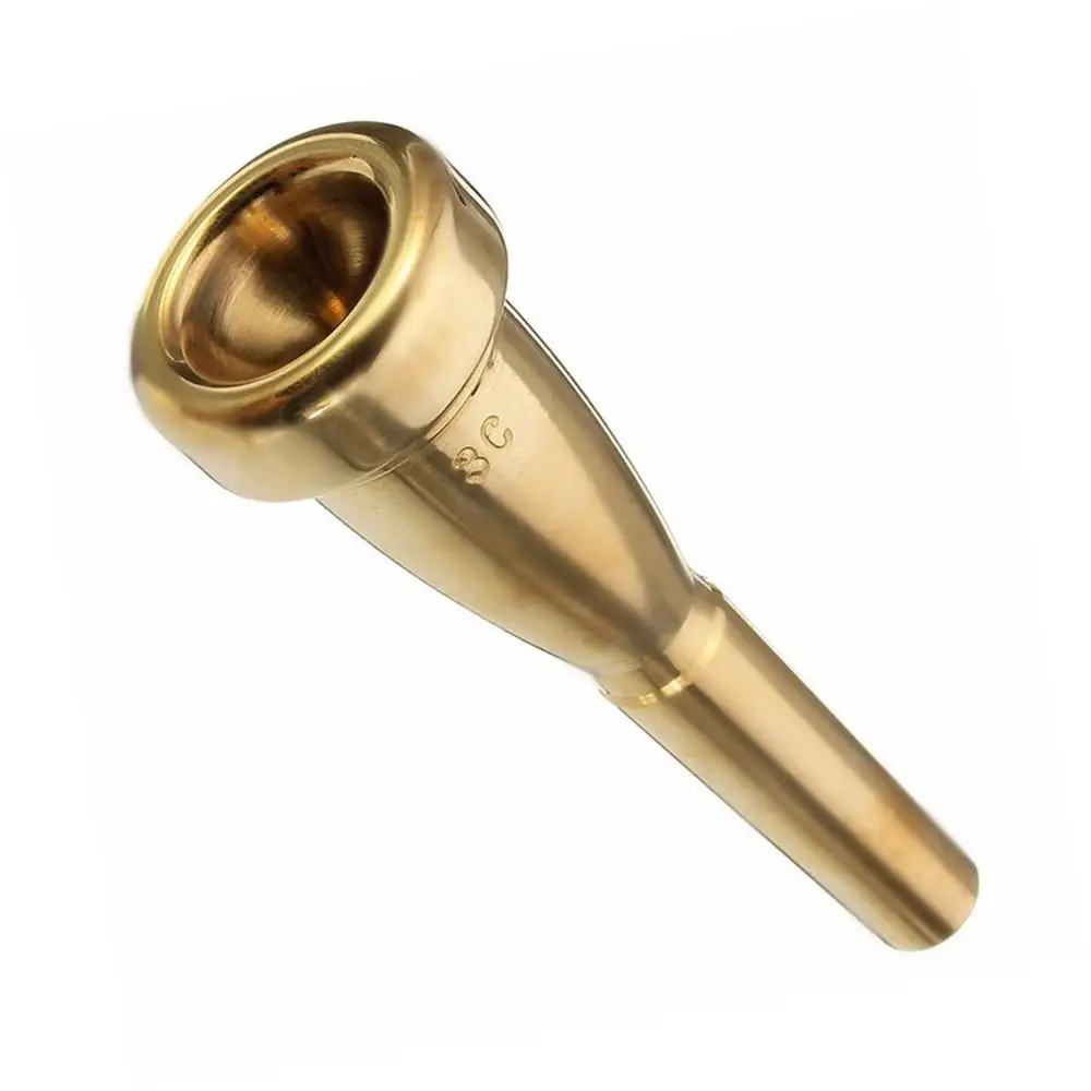 TSAI Stainless Steel 3C Trumpet Mouthpiece For Yamaha For Bach Metal High Register And C Trumpet Accessories Two colors Hot - Цвет: Золотой