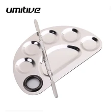 Umitive 1 шт Нержавеющая сталь Палитра для рисования шпатель для акварели акриловая палитра акварель, масло, живопись школа искусств питания