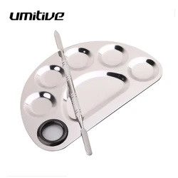 Umitive 1pcs Stainless Steel Painting Palette Spatula For WaterColor Acrylic Palette Watercolor Oil Painting Art School Supply