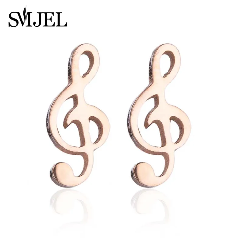 SMJEL Korean Stainless Steel Earrings for Women pendientes hombre Flower Small Earrings Studs Birthday Gifts Wholesale