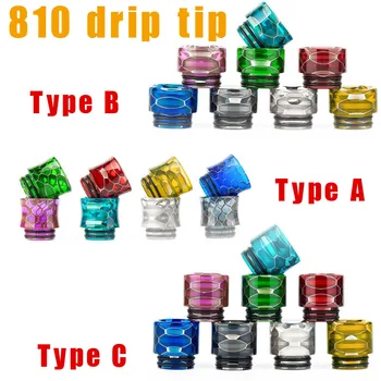 

15pcs 810 drip tip resin drip tip 810 For Stick V8 UFORCE NRG ELLO DURO 810 thread atomizer tank high quality