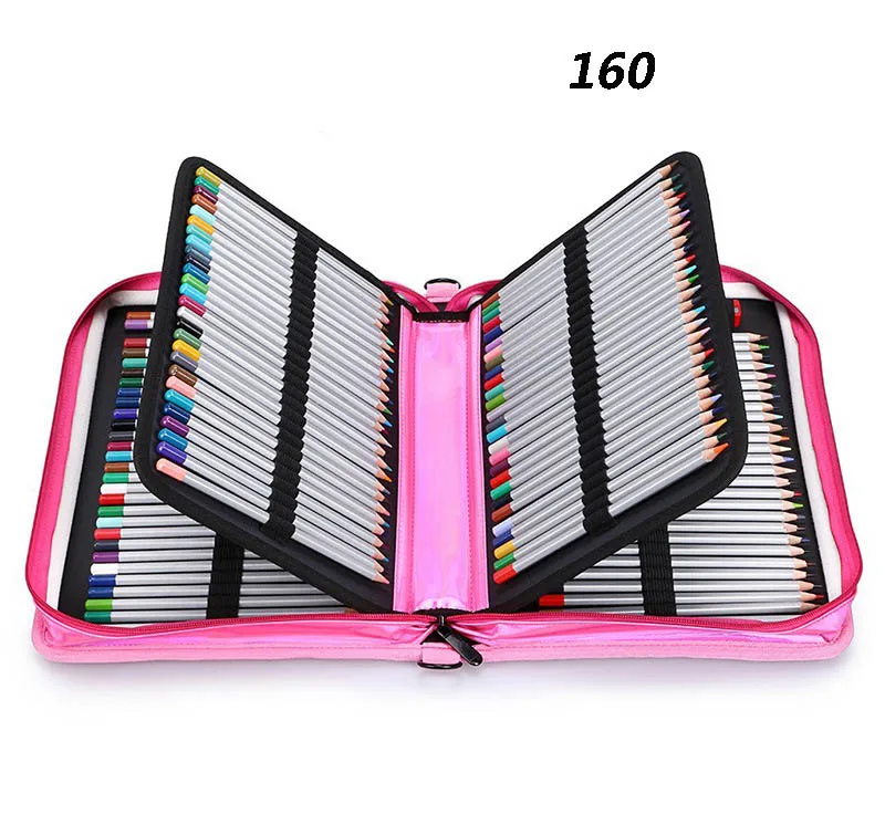 Couro do Plutônio Case de Lápis a Laser Criativo Buracos Grande Pencilcase Penal Luxo Caneta Bolsa Caixa Escritório Escola Papelaria 160 Mod. 114715 13 a laser 160 buracos grande pencilcase penal