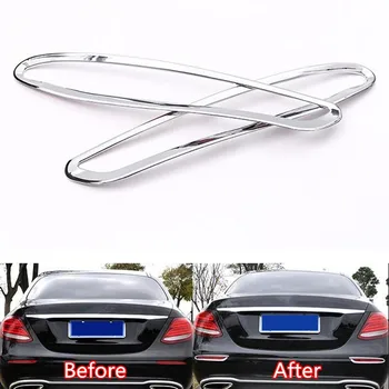 

YAQUICKA For Mercedes Benz Class E E200L E300L 2016 Auto Car Rear Back Fog Light Lamp Frame Trim Car-Styling Sequins Chrome 2x