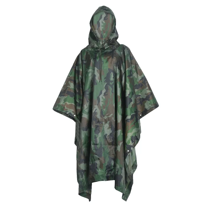 

Military Outdoor Hunting Ghillie Suits Raincoat Waterproof Environmental Unisex Raincover Emergency Poncho Hunting Ghillie Suits