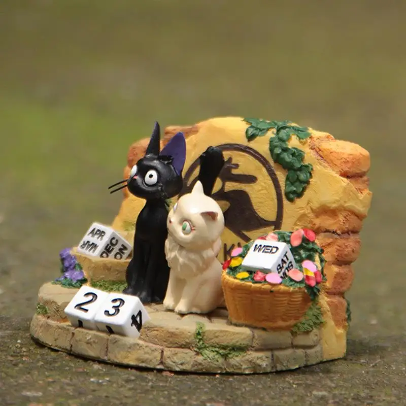 Najtaniej Studio Ghibli Model zabawki Kiki dostawy usługi para JiJi kot żywica kalendarz figurka zabawki kolekcja zabawki dla domu wystrój