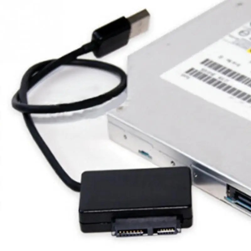 USB 2.0 to SATA Adapter Cable Slimline Laptop CD DVD Rom Drive Cablein Computer Cables