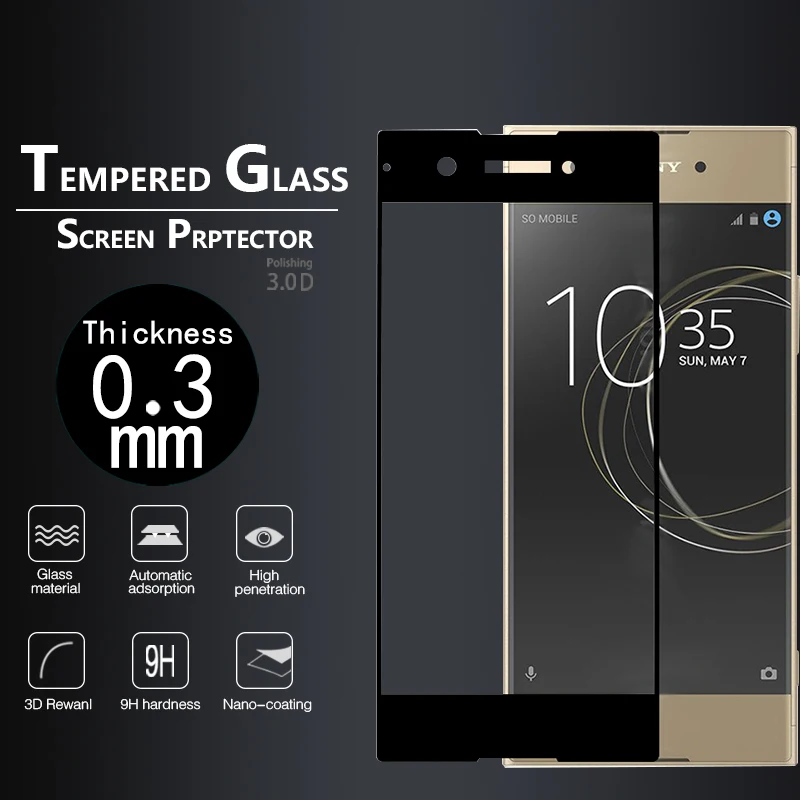 Изогнутая 3d пленка из закаленного стекла с полным покрытием для Sony Xperia XA1 G3121
