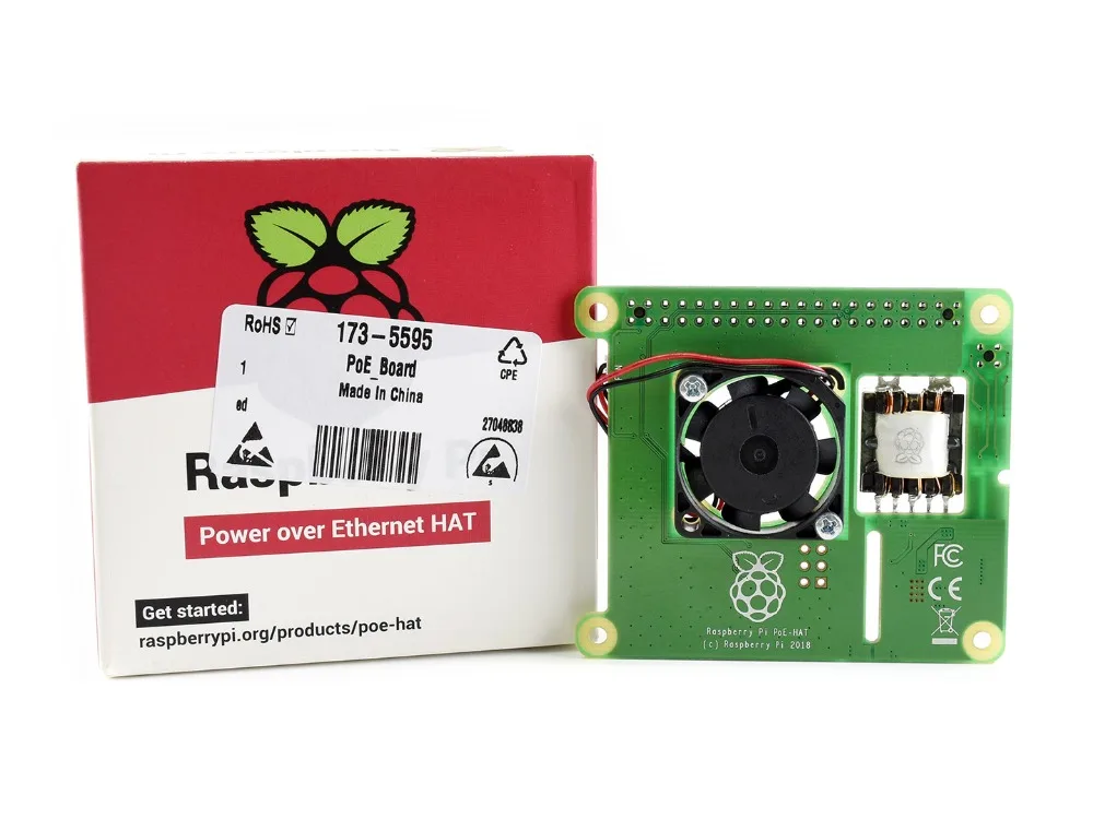 Raspberry Pi PoE HAT power over Ethernet HAT для Raspberry Pi 3 Model B + 802.3af источник питания требуется оборудование
