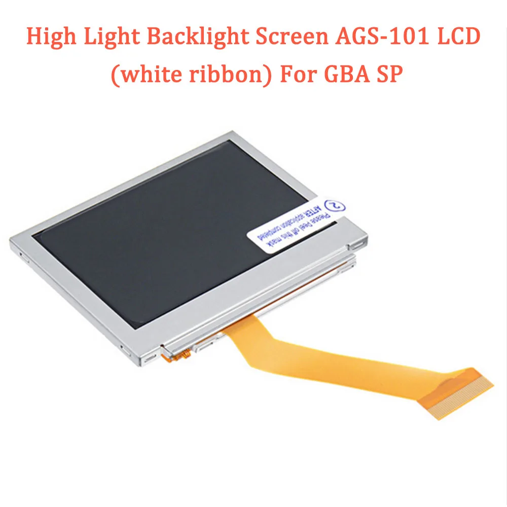 ЖК-комплекты подсветки для GBA подсветка экрана AGS-101 lcd(белая лента) Плавная затемнение пластины GBA SP геймпад аксессуары