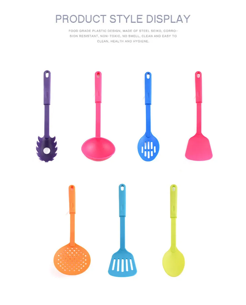 1 шт. кухонная посуда из нейлона и пищевого силикона кухонные инструменты Лопатка и ложка кухонные принадлежности 7 стилей