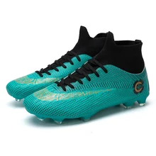 New Football Boots High Ankle Men's Training Sneakers FG Superfly Adult Kids Sport Soccer Cleats Shoes Outdoor Grass Lawn Futbol New Football Boots High Ankle Men's Training Sneakers FG Superfly Adult Kids Sport Soccer Cleats Shoes Outdoor Grass Lawn Futbol