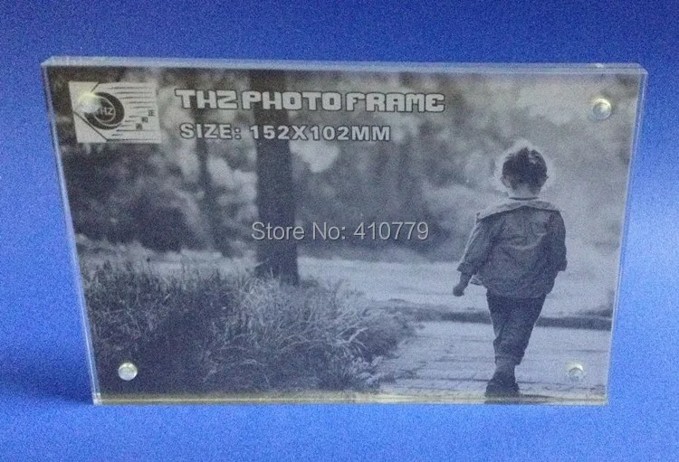2 acrylic clear photo frame magnet picture frame (1)