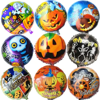 

Lucky 5pcs/lot 45*45cm Halloween Balloon Halloween Pumpkins Foil Helium Balloon Party Decorations Supplies Globos Toys Wholease