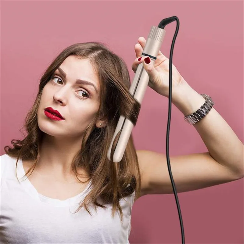 

Electronic Hair Curling Irons Curler Temperature Control Multifunctional negative ion hair straightener ceramic splint