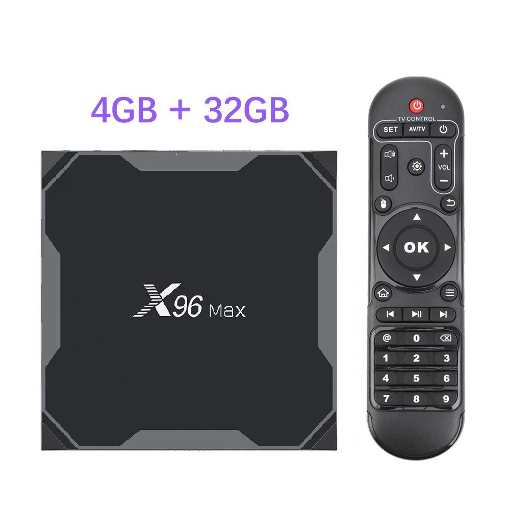 Smart tv Box X96 Max Android 9,0 4 Гб 64 Гб четырехъядерный процессор Amlogic 5,8 ГГц двойной Wifi 1000 м BT4.1 H.265 4 к 60 кадров в секунду медиаплеер X96MAX 32 Гб - Цвет: 4G 32G