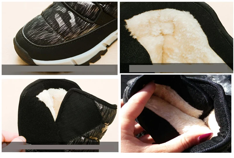 Online 2019 nuevas botas de nieve de invierno para niños de Rusia, botas antideslizantes impermeables de moda para niños, botas antideslizantes de 30 grados para niños