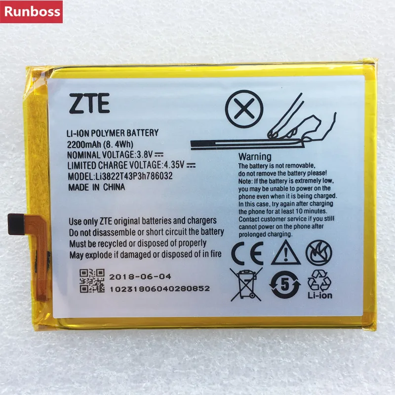 Оригинальный аккумулятор Li3822T43P3h786032 2200 мАч для ZTE Blade Z7|battery for|battery for ztebattery 2200mah |