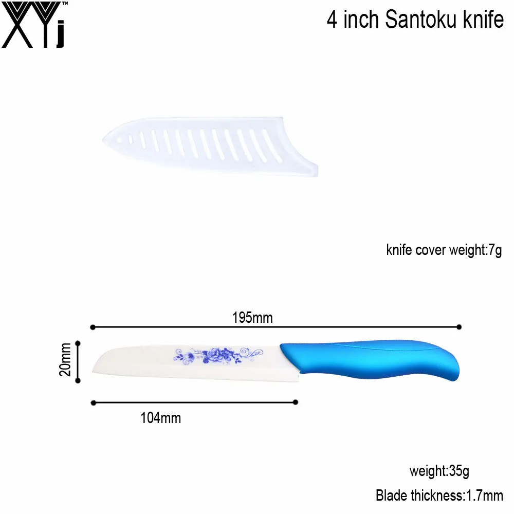 XYj, 2 шт., 4 дюйма, керамический нож Santoku, японский нож шеф-повара, нож для хлеба, кухонные ножи, острые, удобные ручки, инструменты для приготовления пищи