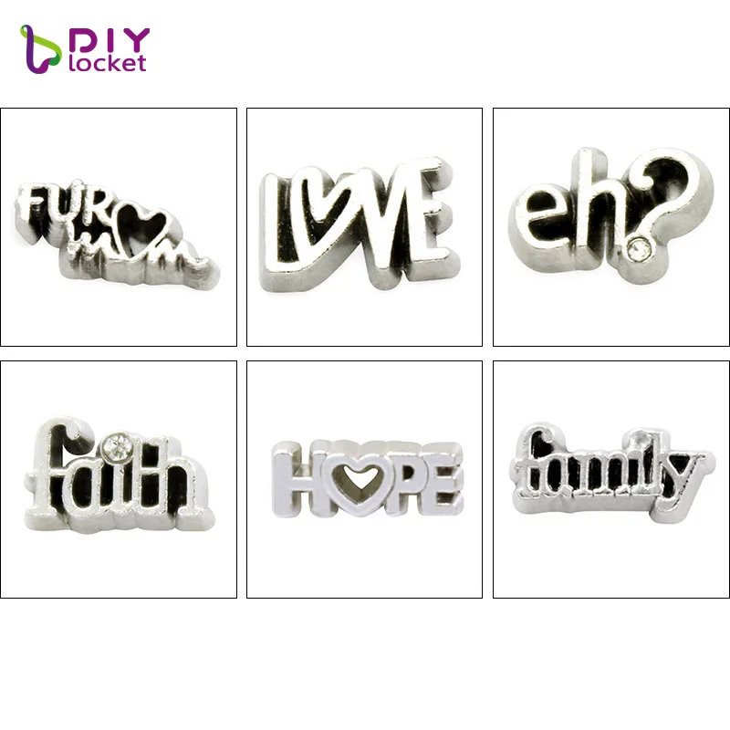 

diylocket 10pcs/lot Mix Style Floating charms Fit Floating lockets Pendant & Floating locket bracelet LSFC102-593