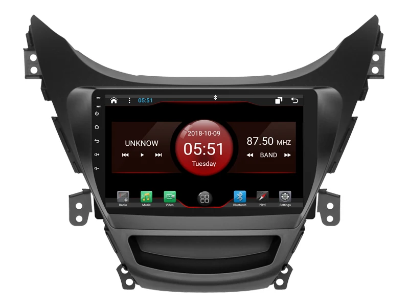 Sale WITSON 9" FULL HD TOUCH SCREEN Android 9.0 Octa-Core Car GPS Multimedia Navigation For HYUNDAI Elantra 2011-2013 Car DVD Player 2
