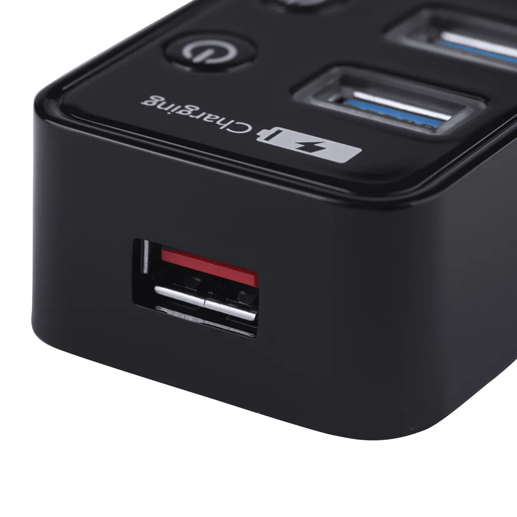 OMESHIN USB3.02.4A 4 порта Высокоскоростной концентратор 5 Гбит/с кнопкой переключения безопасности и энергосбережения
