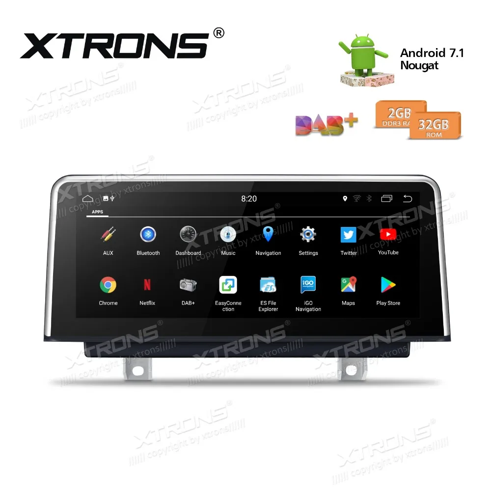 Excellent 10.25" Android 7.1 Car GPS Navigation Player Radio NO DVD For BMW 3 Series F30/F31/F34 4 Series F32/F33/F36 NBT 2013-2016 1