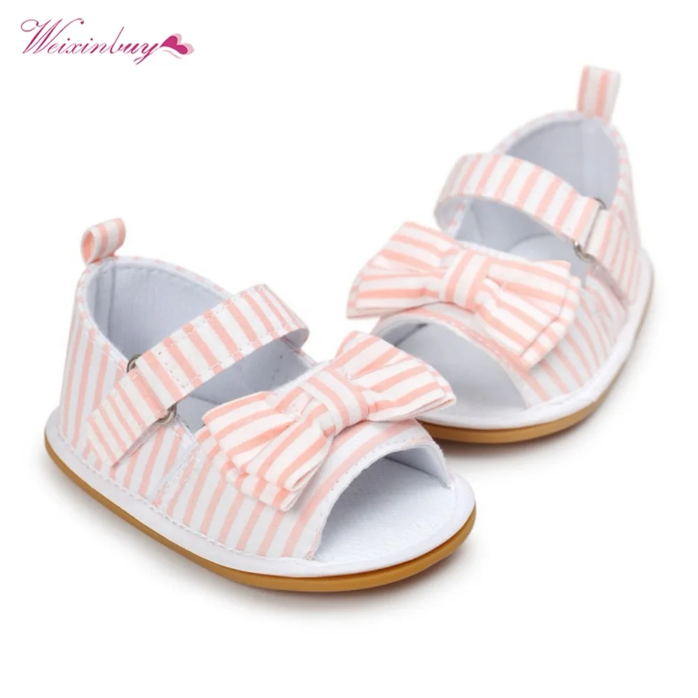 Baby Girls First Walkers Soft Bottom Cack Bow Knot Breathable Non-slip Tartans