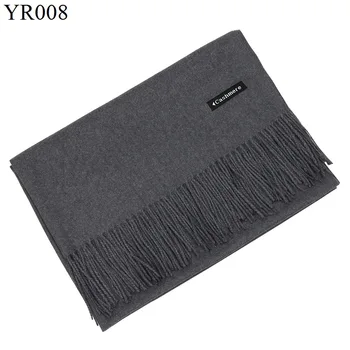 

Drak Gray Women solid color cashmere scarves with tassel lady winter thick warm scarf high quality female shawl hot sale