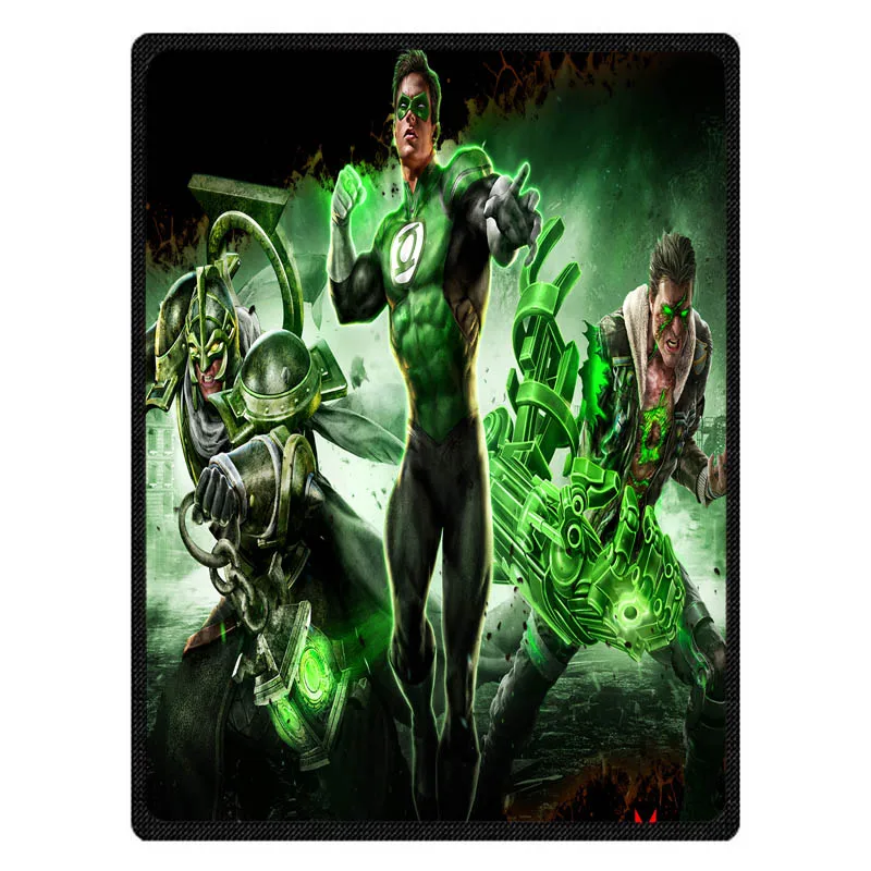 

Green Lantern Flannel Fleece Summer Travel Blankets Soft Coral Air Condition Baby Blanket Custom Bedsheet