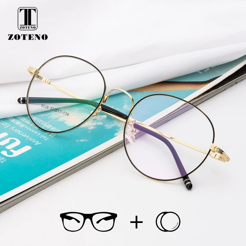 

Alloy Prescription Spectacles Reading Computer Progressive Photochromic Anti Blue Ray Transparent Optical Eyewear #9038