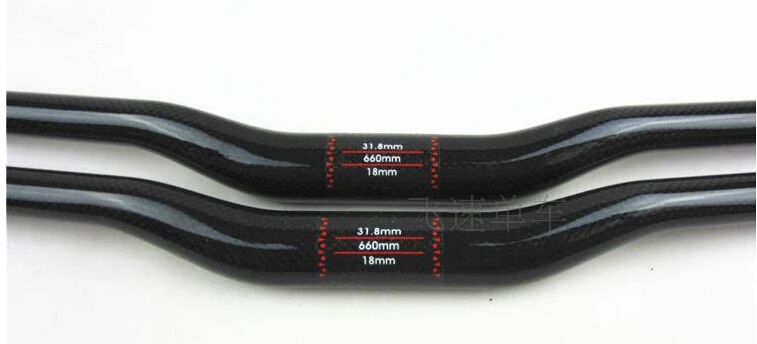 Сверхлегкий карбоновый руль MTB 3k без логотипа для велосипеда плоские детали 31 8*600