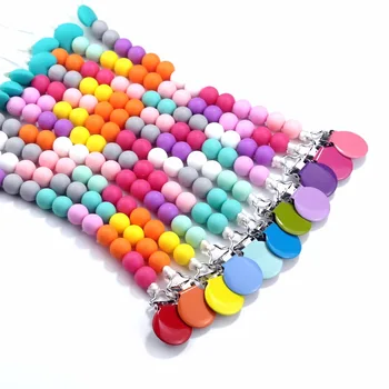 Sutoyuen Handmade Silicone Pacifier Clips Infant Pacifier Chain for Baby Soother Teething Chew Toys Baby Teether Shower Gifts personalized name baby teether silicone pacifier clips holder infant teething toys baby shower gift food grade silicone
