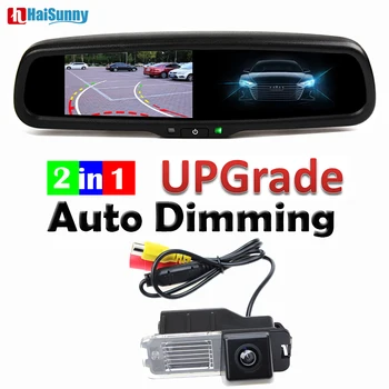 

HaiSunny Car Rear view Camera With Trajectory Tracks + 4.3" Auto Dimming Mirror Monitor For VW Volkswagen Golf 6 2008-2014