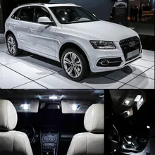 12 v 27 шт. светодиодный лампы для Audi Q5 укрыты внутренной сводной карта багажник Vanity зеркальными дверцами footweel подсветки перчаточного ящика Комплект ламп автомобильный Стайлинг