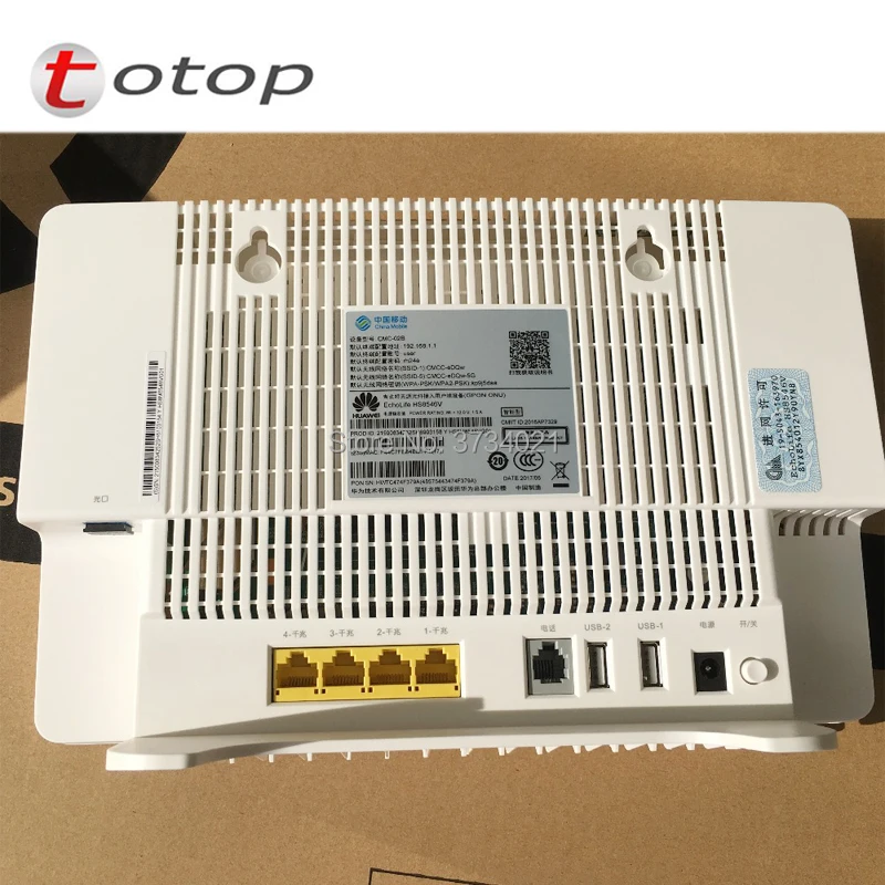 Б/у HW HS8546V маршрутизатор GPON FTTH ONT GPON ONU 4GE+ 1TEL+ 2USB+ wifi английская прошивка 99% Новинка