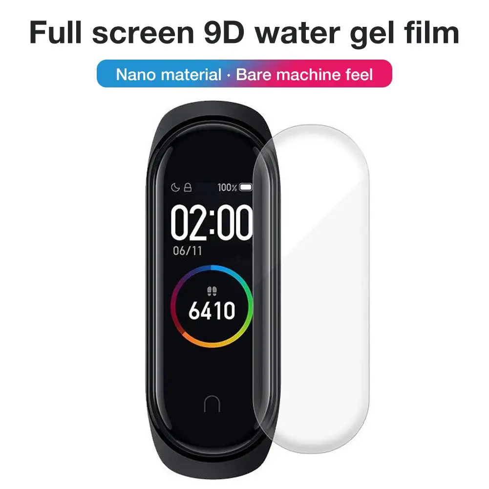 5 шт. Гидрогелевая Защитная пленка для Xiaomi Mi Band 4 смарт браслет пленки на весь