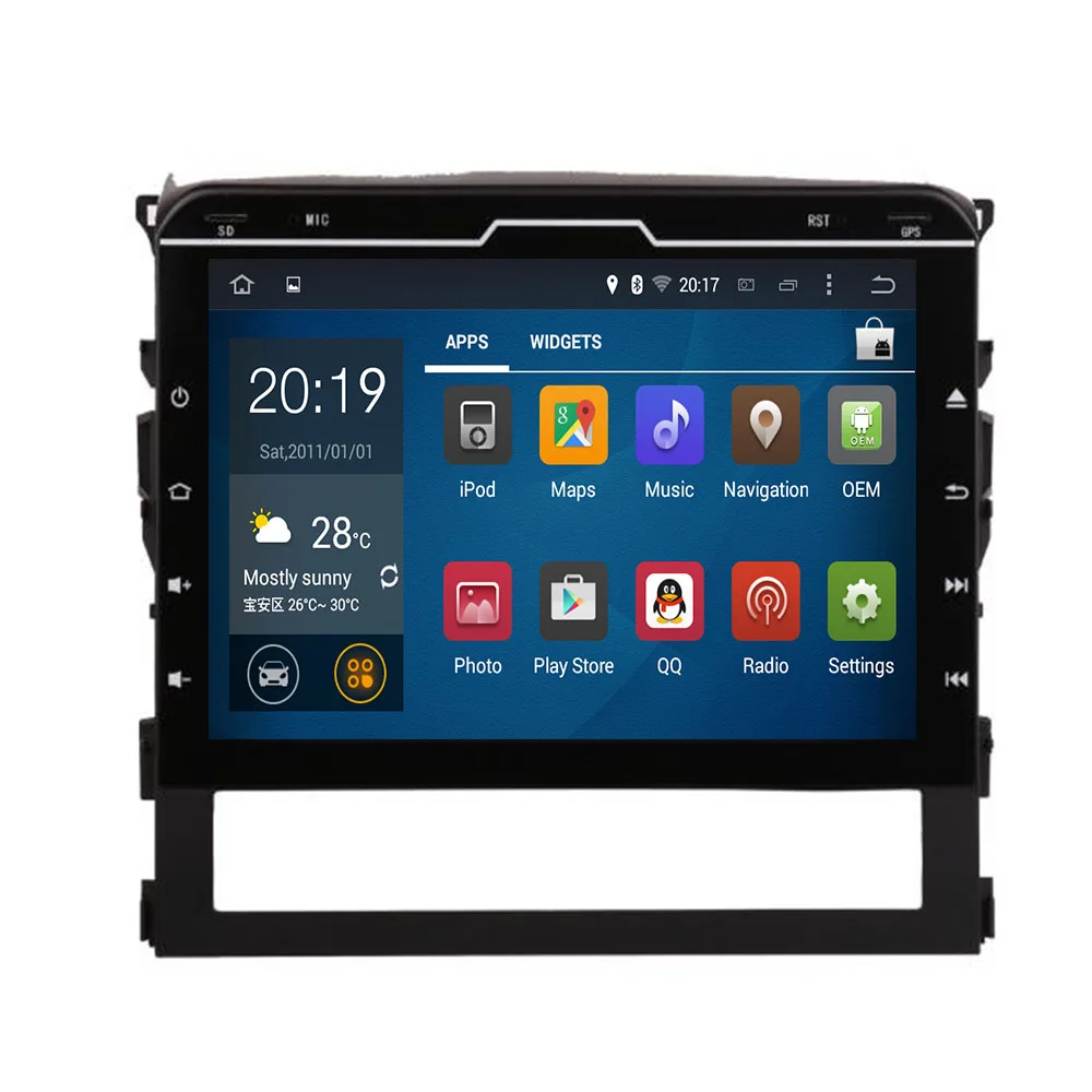 Perfect 10.2" 2 din Android 9.0 for Toyota Land Cruiser 200 LC200 LC 200 GX 2016-19 Car DVD Player GPS Navigation Radio BT Tape Recorder 1