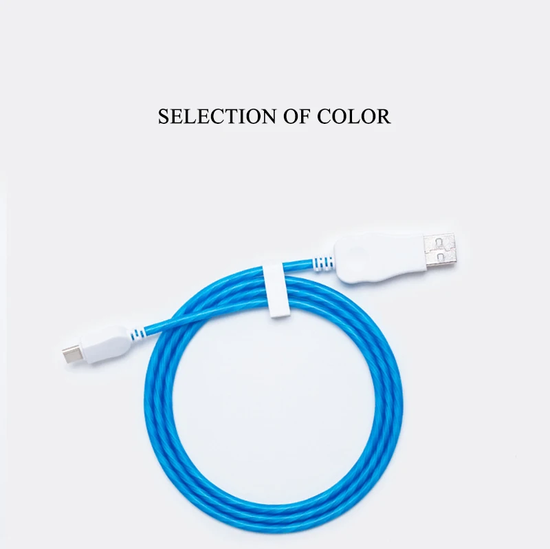 Светодиодный usb-кабель, светильник-вспышка, линия передачи данных, зарядное устройство для мобильного телефона для iPhone, кабель для передачи данных для Xiaomi Android, кабель type-C 1 м