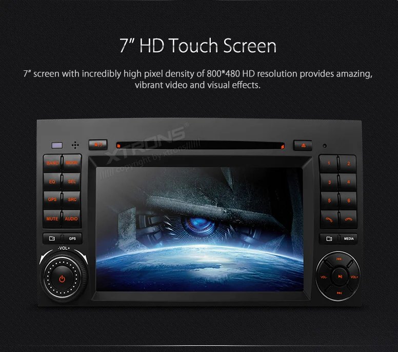 Best XTRONS 7 inch 2 Din Radio Car DVD Player CANbus GPS Navigation for Mercedes Benz B-Class W245 2005-2011/A-Class W169 2004-2012 12