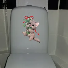 YOJA 13.3*22.9 cm Engraçado Bonito Gato Home Da Parede Da Sala Decor Decal Criativo Etiqueta Wc T1-0166