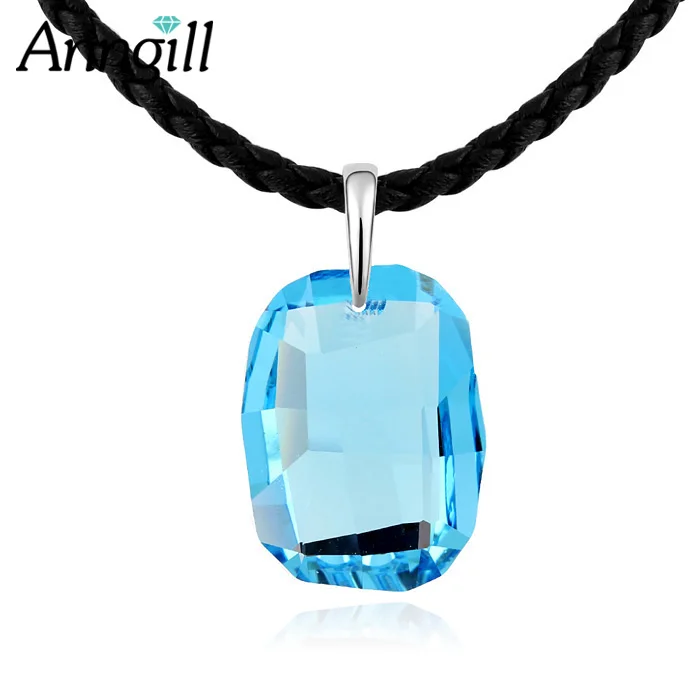 

ANNGILL Original Crystals from Swarovsk Long Charm Necklace Romantic Handmade Necklaces & Pendants Sweater Chain Accessories