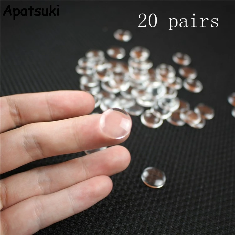 

20pairs Glass Eye Chips for Blythe doll Glass Eyechips Transparent Pupils 14mm DIY Patch Pupils Blyth Eyes Doll Accessories