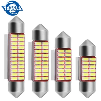 

31mm 36mm 39mm 42mm C5W C10W 4014 SMD LED CANBUS NO ERROR Auto Festoon Lamp Interior Dome Lights Car Map Roof Reading Bulb White