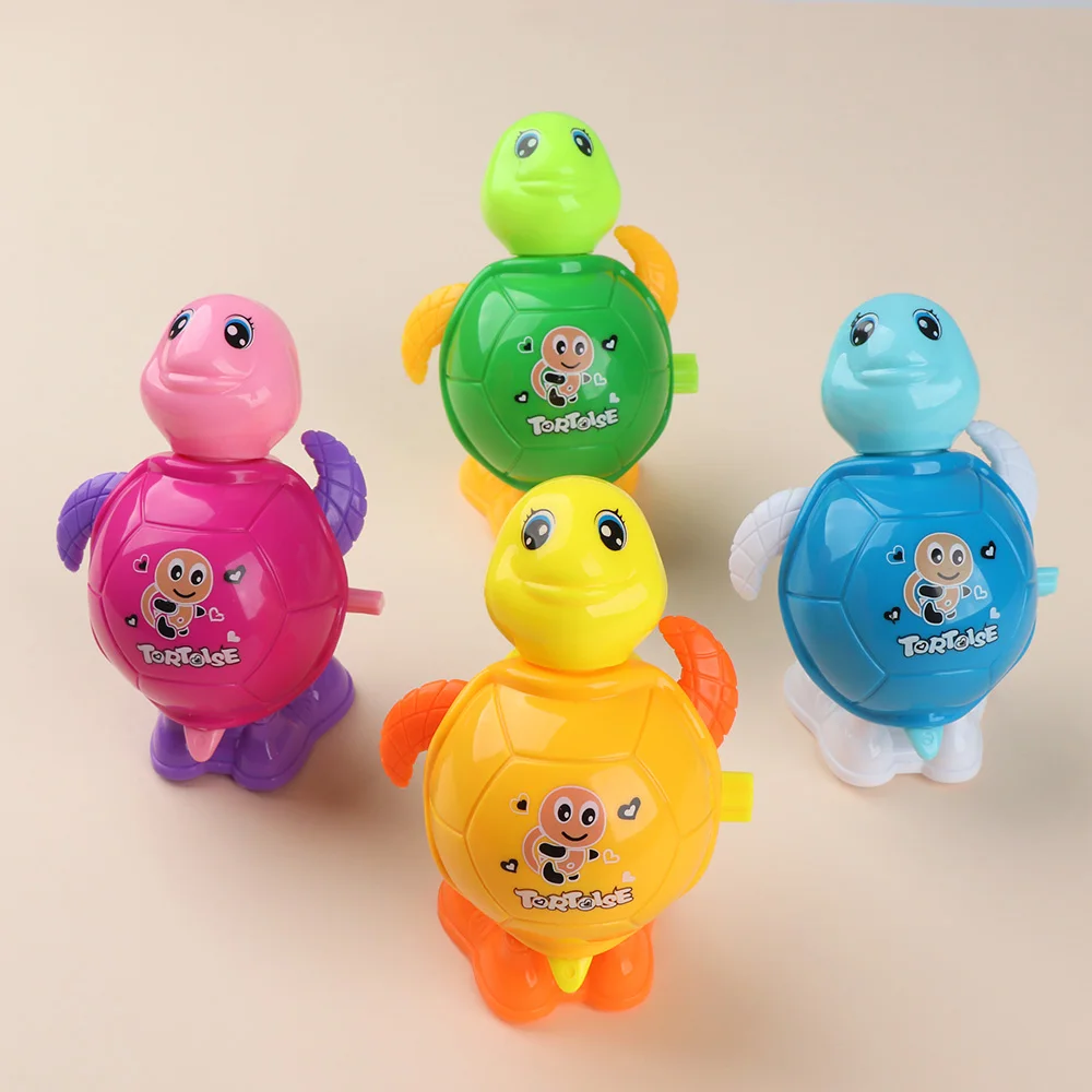 

1 Pcs 10*7 cm Cute Plastic Material Jumping Turtle Clockwork Toy Windup Toy For Kids Educational Playing Toy Color Random Send