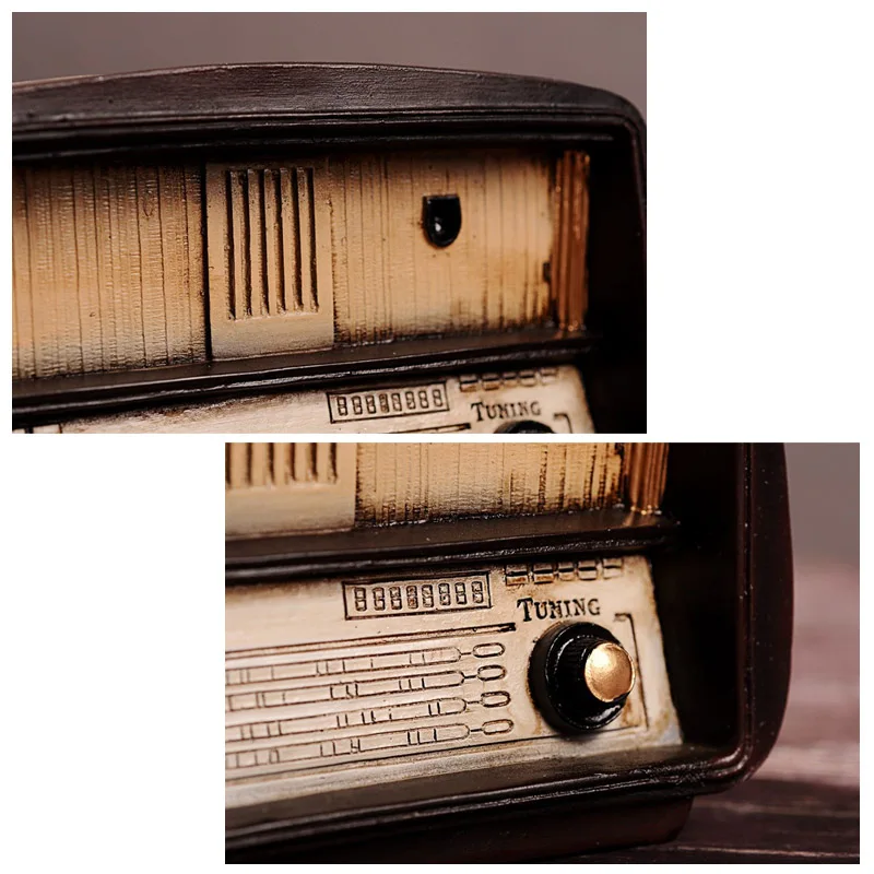 Najtaniej Vintage Radio Craft retro nostalgiczna ozdoby styl europejski prezent urodzinowy akcesoria barowe żywica Radio Model antyczne imitacje