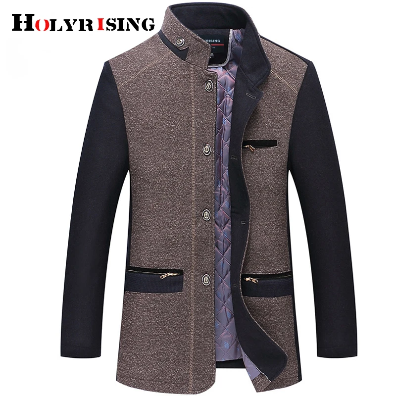 Holyrising, зимнее пальто для мужчин, sobretudo masculino, новая шерстяная куртка и пальто, высокое качество, шерсть, толстый Тренч, пальто для мужчин, 18926-5
